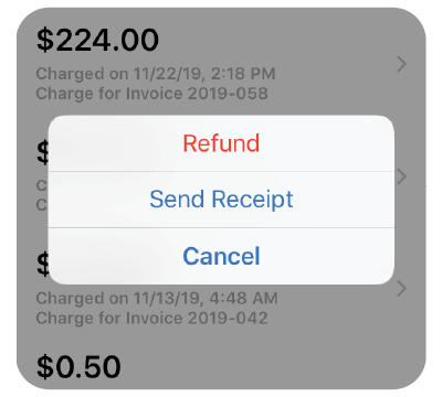 A mobile payment app for Stripe that lets you send customer receipts and refunds